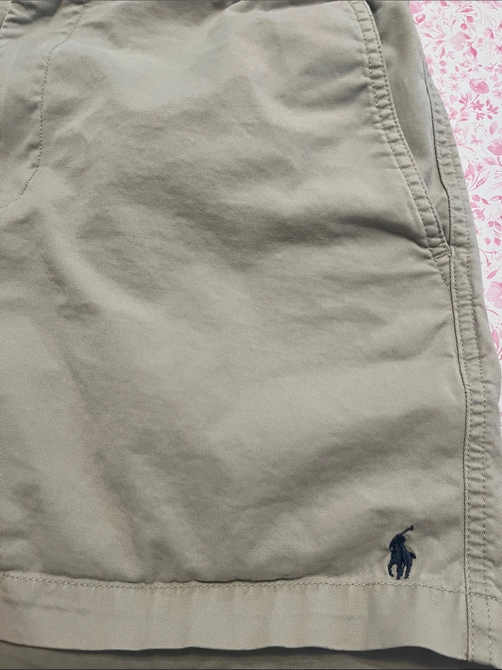 Polo by Ralph Lauren Men's Tan Elastic-Waist Flat Front Shorts